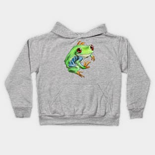 Red-eyed treefrog (Agalychnis callidryas) Kids Hoodie